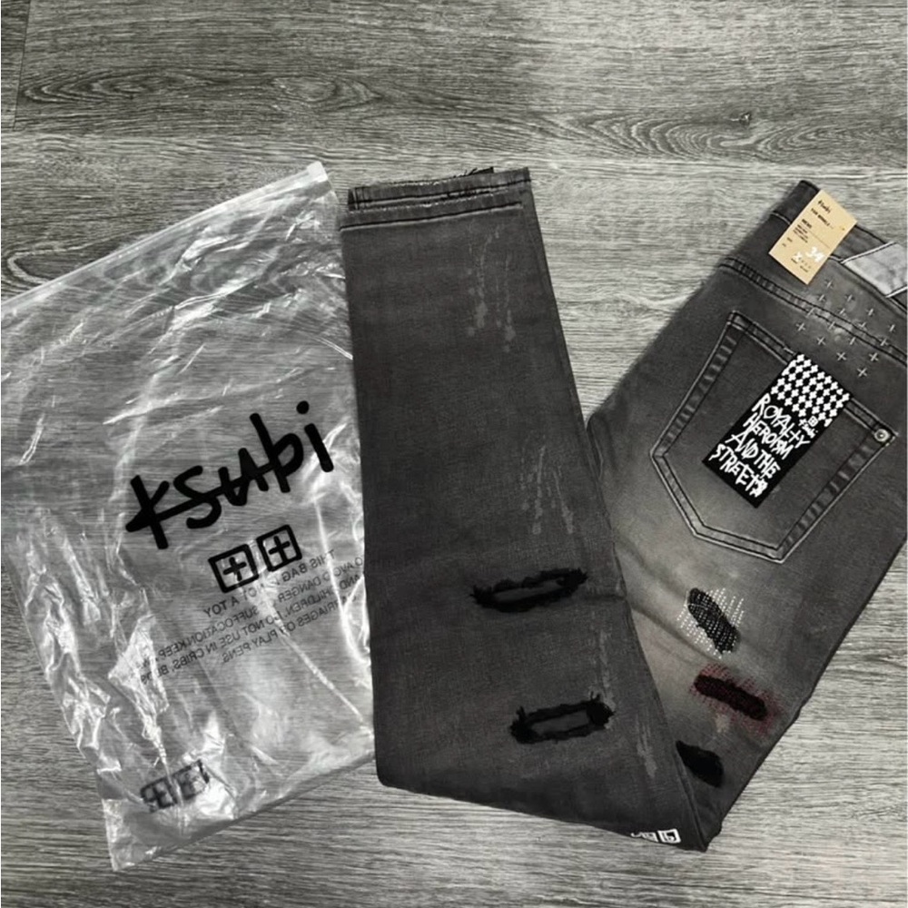 Ksubi + Juice WRLD Men's Black Distressed Skinny Jeans